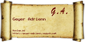 Geyer Adrienn névjegykártya